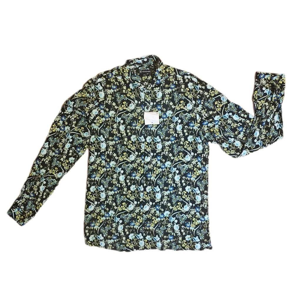 INC, Floral Long Sleeve Shirt, Mens Sz S